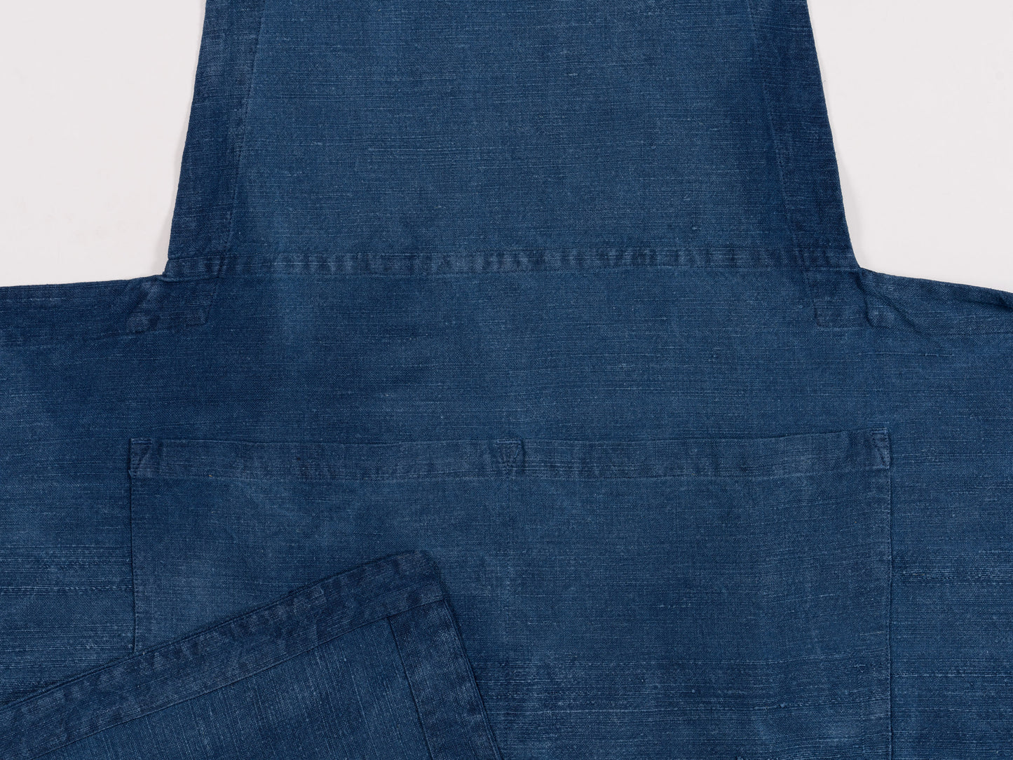 Handwoven Apron – Natural Indigo