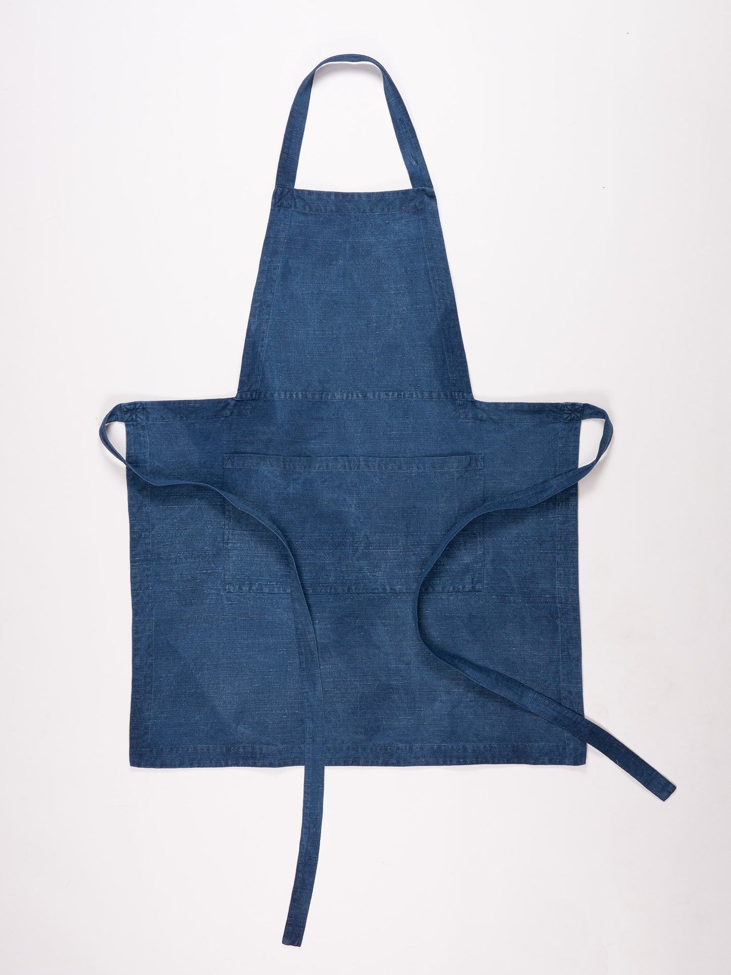 Handwoven Apron – Natural Indigo