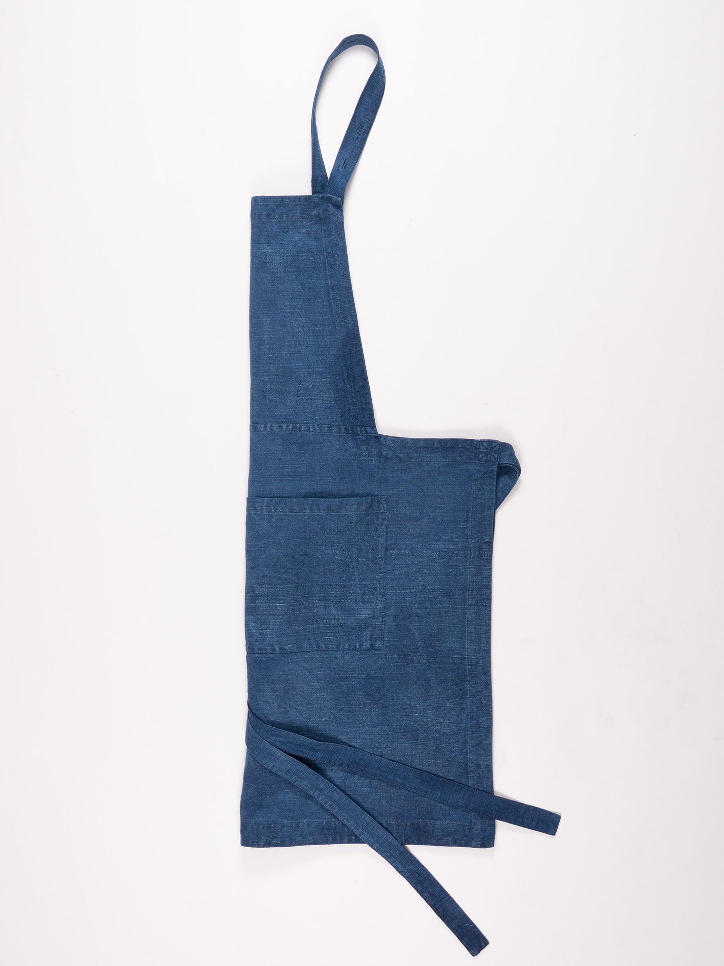 Handwoven Apron – Natural Indigo